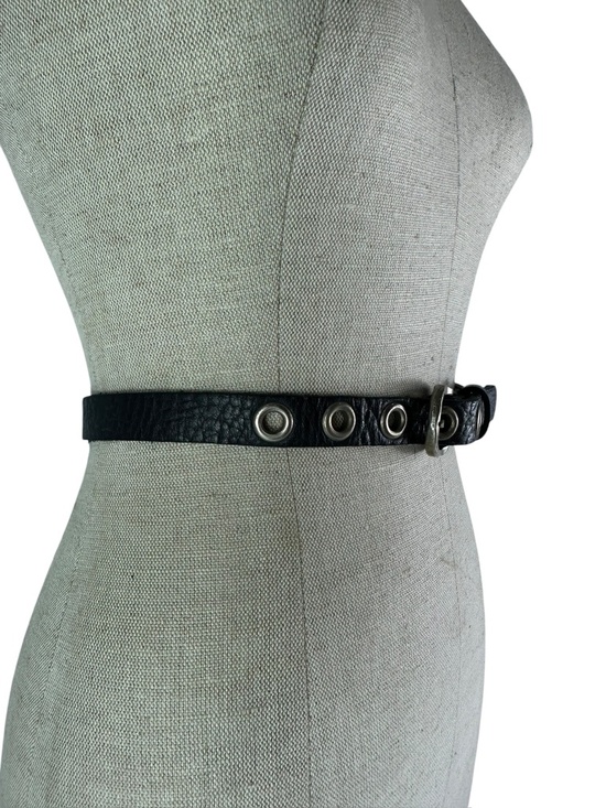Genuine Vintage MURPHY\'S DAUGHTER Black Leather Eyelet Belt size 34 main image 12